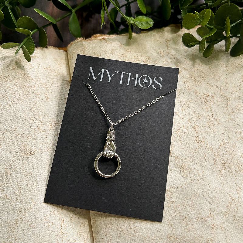 Victorian Hand Necklace (Silver)