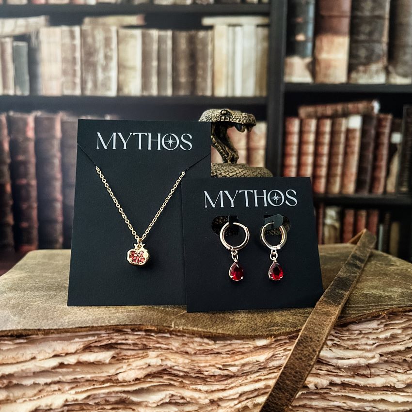 Red Stone Drop Earrings