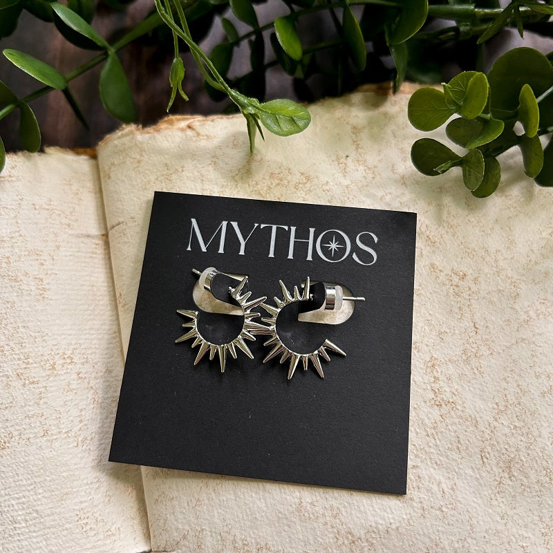 Helios Hoop Earrings (Silver)