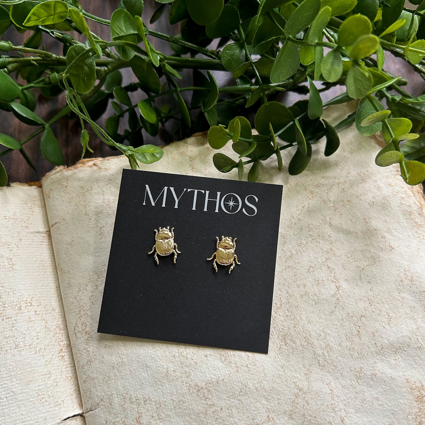 Scarab Stud Earrings