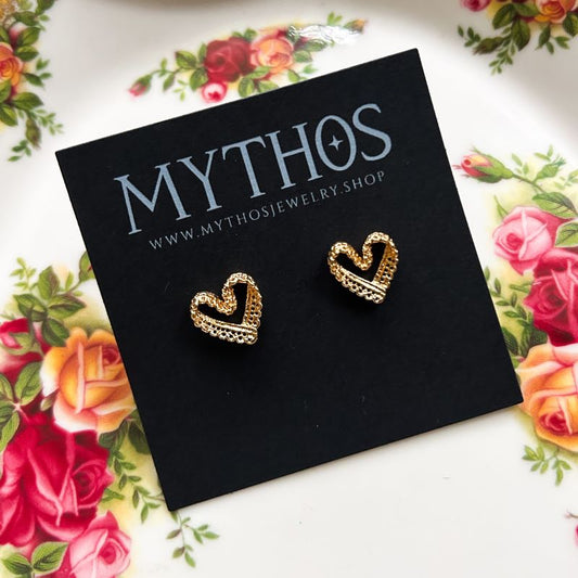 Lucille Heart Stud Earrings