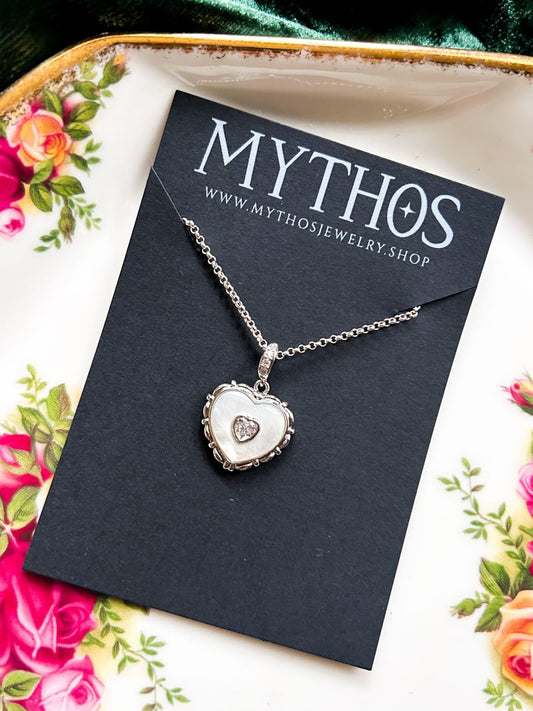 Valentine Heart Necklace (Silver)